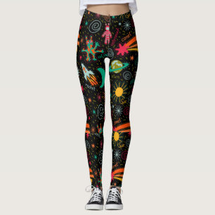 Cute Space Pattern Leggings