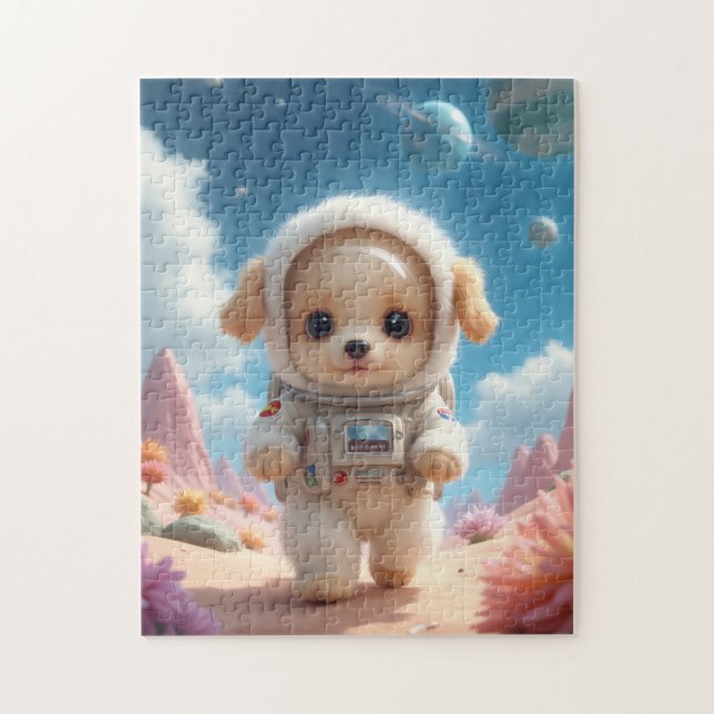 Cute Space Puppy Puzzle (Vertical)