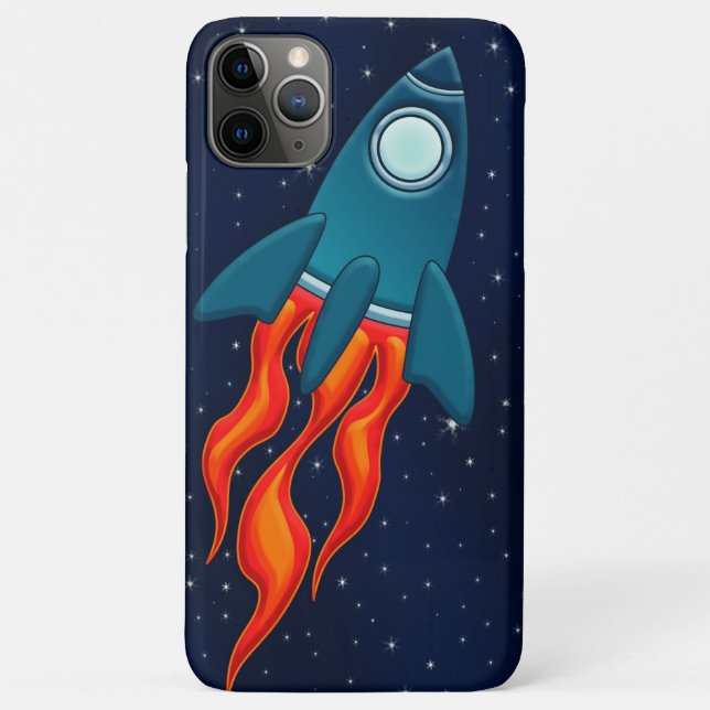 Cute Space Rocket and Outer Space Design Case-Mate iPhone Case (Back)