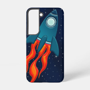 Cute Space Rocket and Outer Space Design Samsung Galaxy Case