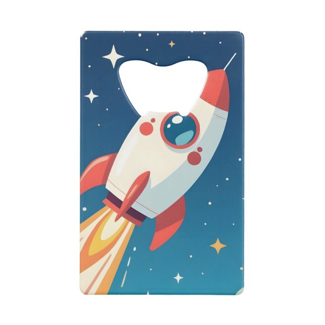 Cute space rocket blasting off (Front)