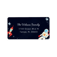 Cute Space Theme Return Address