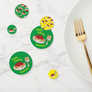Cute Spaghetti Kids Birthday Party Kawaii Confetti