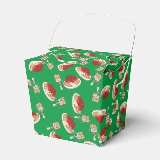 Cute Spaghetti Kids Birthday Party Kawaii Favour Box (Front Side)