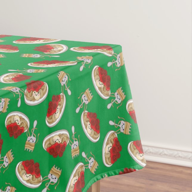 Cute Spaghetti Kids Birthday Party Kawaii Tablecloth (In Situ)