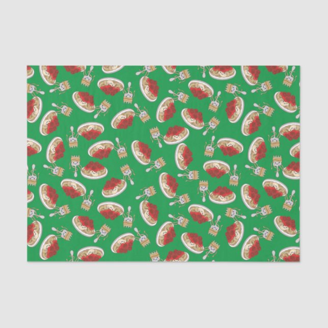 Cute Spaghetti Kids Birthday Party Kawaii Tissue Paper (Front)