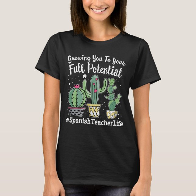 Cute Spanish Teacher Life Appreciation Week back t T-Shirt (Front)