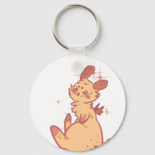 Cute Sparkling Rabbit (closeup) Key Ring