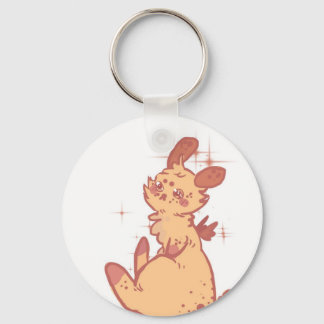 Cute Sparkling Rabbit (closeup) Key Ring