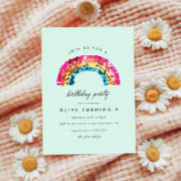 Cute Sparkly Sequin Rainbow Birthday Party