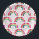 Cute Sparkly Sequin Rainbow Birthday Party Paper Plate<br><div class="desc">Cute Sparkly Sequin Rainbow Birthday Party Paper Plates</div>