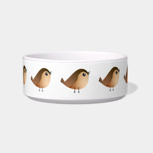 Cute Sparrow Bird Cartoon Bowl