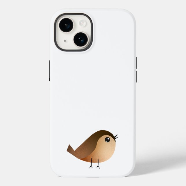 Cute Sparrow Bird Cartoon Case-Mate iPhone Case (Back)