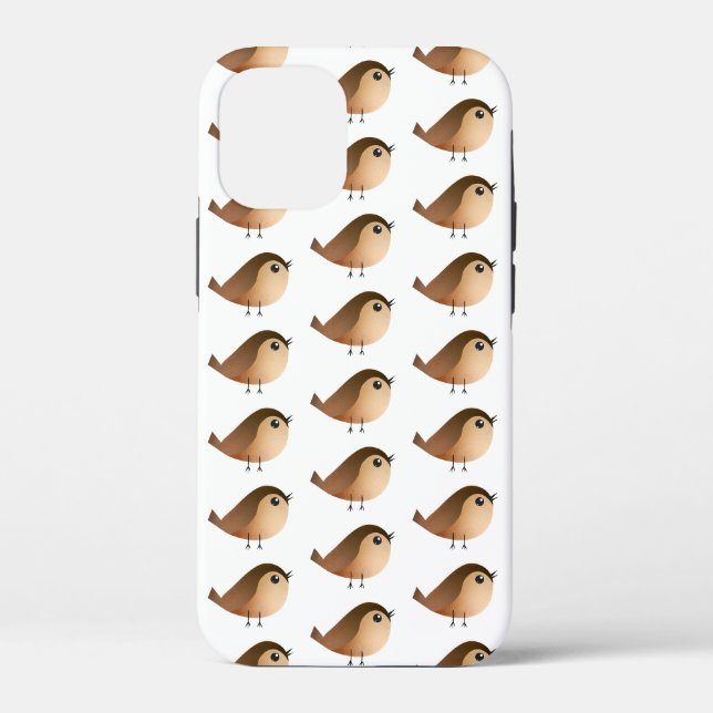 Cute Sparrow Bird Cartoon Case-Mate iPhone Case (Back)