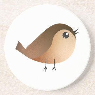 Cute Sparrow Bird Cartoon Coaster