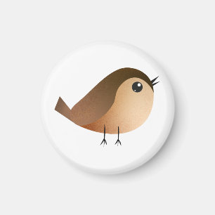 Cute Sparrow Bird Cartoon Magnet