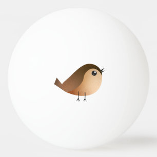 Cute Sparrow Bird Cartoon Ping Pong Ball