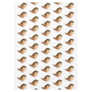 Cute Sparrow Bird Cartoon Tablecloth