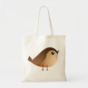 Cute Sparrow Bird Cartoon Tote Bag