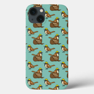 Cute Sparrow Chocolate Egg Happy Easter Pattern iPhone 13 Case