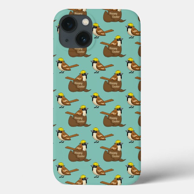 Cute Sparrow Chocolate Egg Happy Easter Pattern Case-Mate iPhone Case (Back)