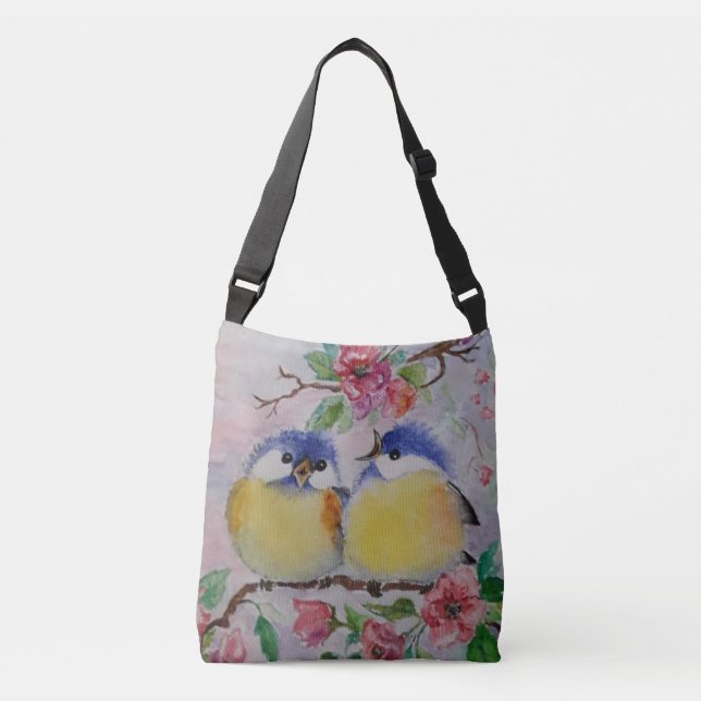 Cute Sparrow Crossbody Bag (Front)