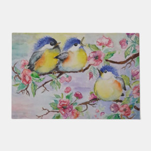Cute Sparrows Doormat Spring
