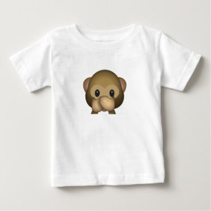 Cute Speak No Evil Monkey Emoji Baby T-Shirt