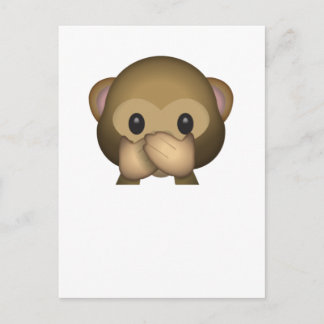 Cute Speak No Evil Monkey Emoji Postcard