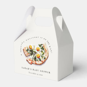Cute Special Delivery Pizza Baby Shower Party Favour Box