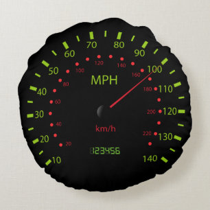 Cute speedometer Round Pillow