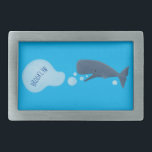 Cute sperm whale blowing bubbles cartoon belt buckle<br><div class="desc">This cute sperm whale is blowing bubbles! Drawn in happy cartoon illustration style.</div>