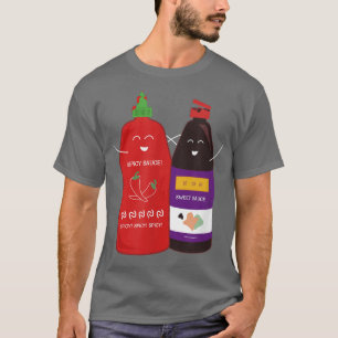 Cute Spicy and Sweet Sauce BFF T-Shirt
