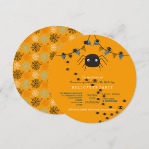 Cute spider Children's Party Invitation