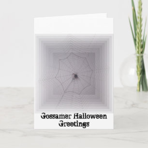Cute Spider Gossamer Halloween Greetings Card