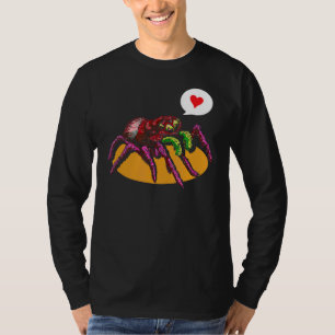 Cute Spider Heart Spiders Web Cobweb Arachnophile T-Shirt