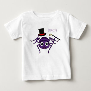 Cute spider in top hat cartoon 
