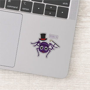 Cute spider in top hat cartoon