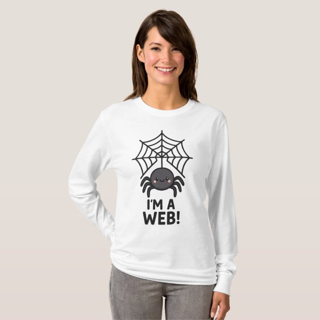 Cute Spider Sticker 🕷️✨ | Cartoon Web Fun" T-Shirt (Front Full)