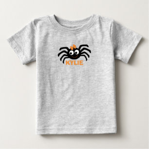 Cute Spider web halloween personalised Baby T-Shirt