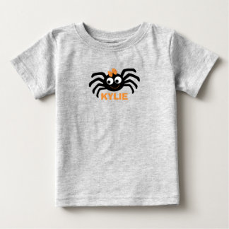 Cute Spider web halloween personalised Baby T-Shirt