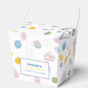 Cute Splish Splash Rubber Duck Bath Baby Shower Favour Box