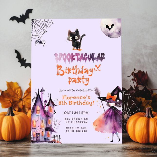 Cute Spooktacular birthday Halloween party Invitation (Creator Uploaded)