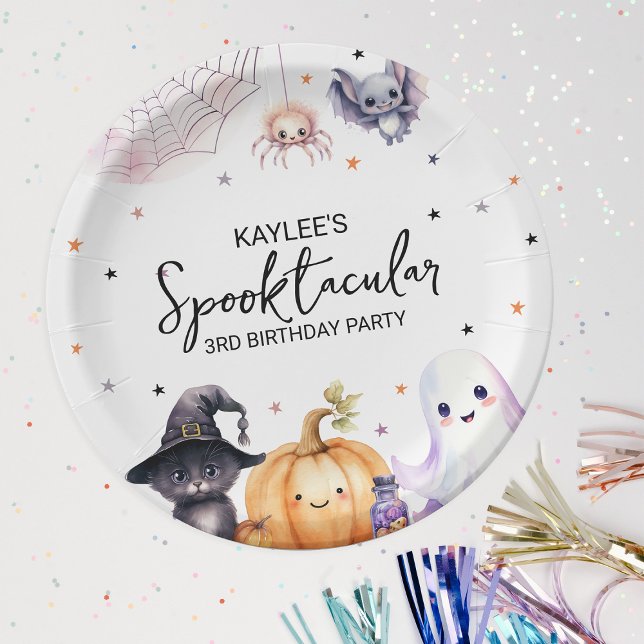 Cute Spooktacular Birthday Party Paper Plate (Creator Uploaded)