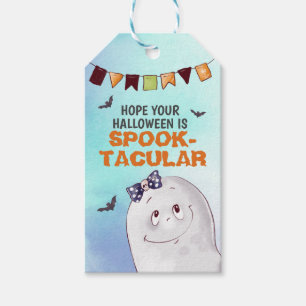 Cute Spooktacular Ghost Halloween Pop By Gift Tags