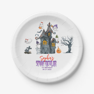 Cute Spooktacular Halloween Birthday Paper Plate