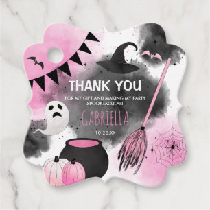 Cute Spooktacular Halloween Birthday Thank You Favour Tags