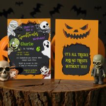 Cute Spooktacular Halloween Monster Birthday Party