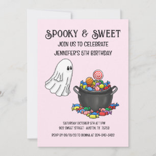 Cute Spooky and Sweet Halloween Invitation