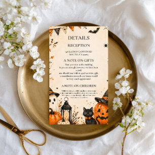Cute Spooky Autumn Information Enclosure Card